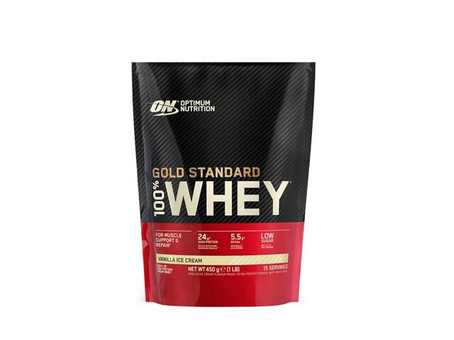 Optimum Nutrition Proteine Zer, 100% Whey Gold Standard, Aroma Vanilie, 450G