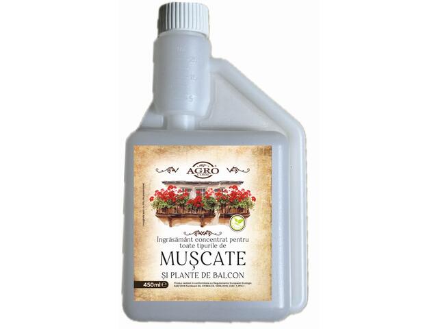 Ingrasamant concentrat pentru toate tipurile de muscate si plante de balcon Agro Cosm, 450 ml