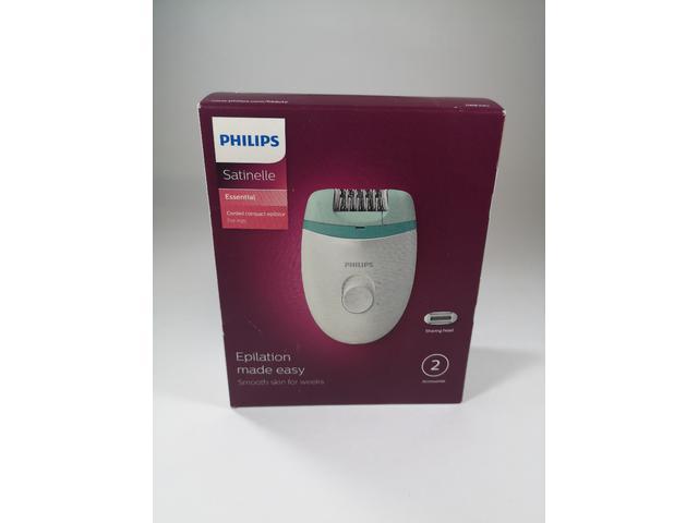 Epilator Philips Satinelle BRE245/00 2 viteze Cap de epilare lavabil 2 Accesorii Cu fir Functionare Lame si Discuri Piele uscata Alb/Verde