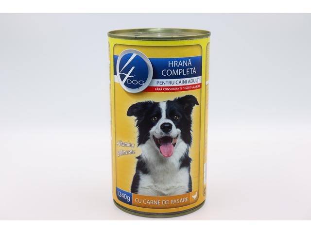 CONSERVA 4DOG CU CARNE DE PUI 1240G