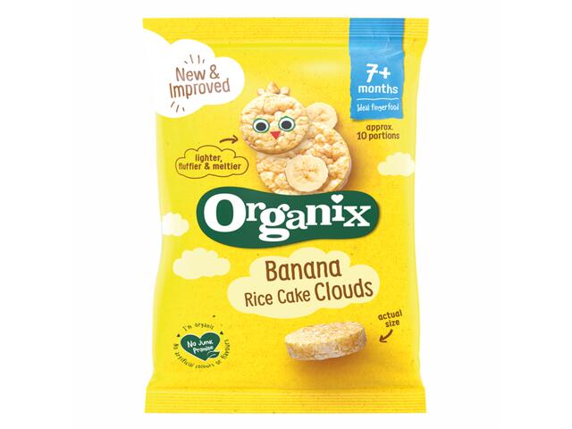 Rondele Ecologice (Bio) Din Orez Cu Banane, 40G, 7+, Organix