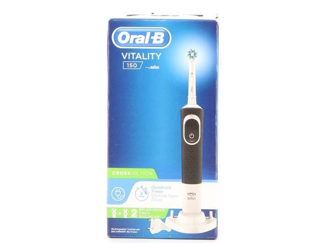 Periuta electrica de dinti Oral-B Vitality D100 Cross Action 7600 Oscilatii/min Curatare 2D 1 program 2 capate negru