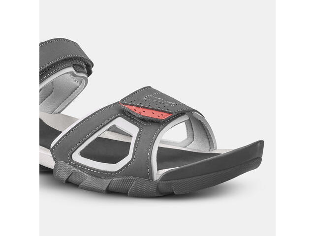 Sandale Drumeţie în natură NH100 Negru-Roșu Bărbaţi