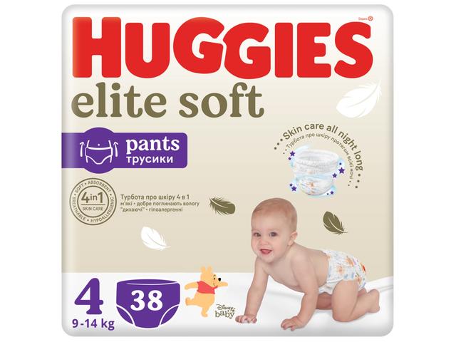 Scutece chilotel Huggies Elite Soft Pants 4, 9-14 kg, 38 buc