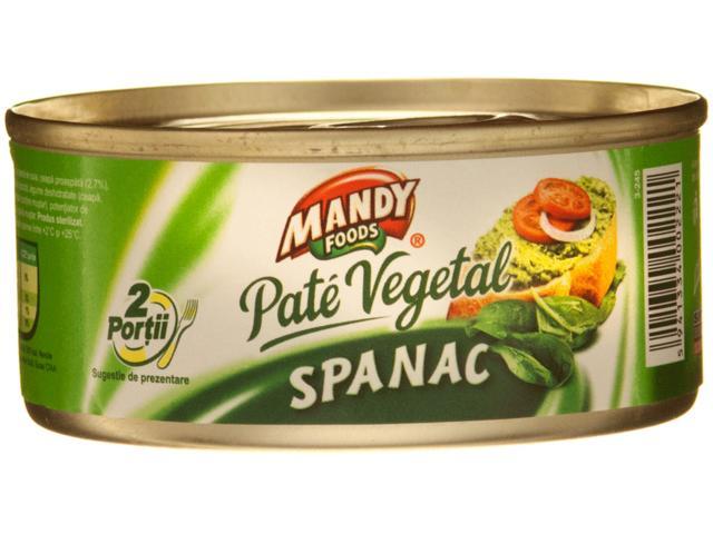 Pasta vegetala tartinabila cu spanac Mandy 120g