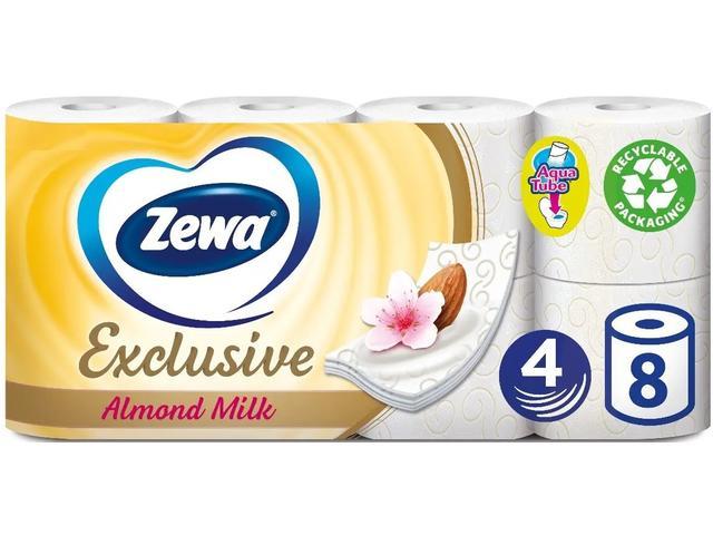 Hartie igienica Zewa Exclusive Almond Milk 4 straturi 8 role