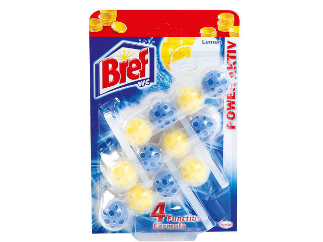 Odorizant toaleta Power Aktiv lemon 3 x 50 g Bref