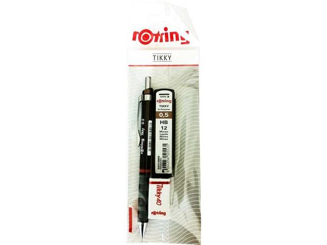 Set Rotring Tikky creion mecanic Tikky III Original 0.5mm si set mine 0.5mm HB si radiera Tikky 401