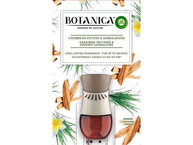 Odorizant electrica Botanica by Air Wick, Caraibbean Vetiver& Sandalwood, 19 ML
