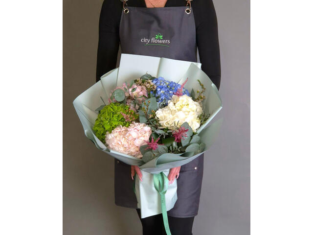 Buchet 5 hortensii delicate