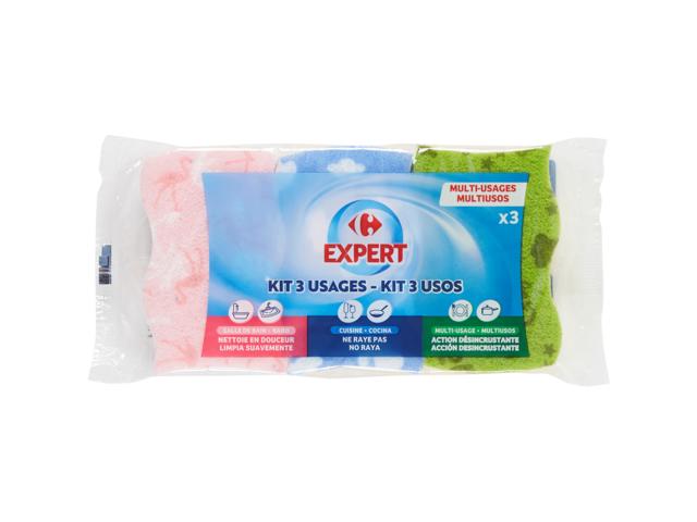 Bureti pentru baie, bucatarie, universal Carrefour Expert 3 bucati