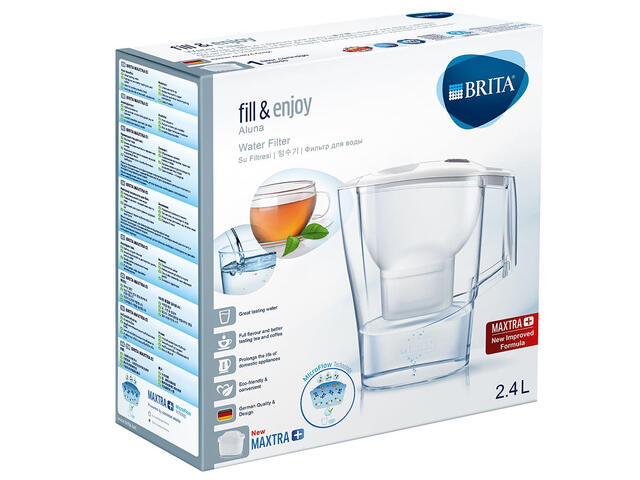 Cana Brita pentru filtrarea apei Aluna Frosted 2.4 litri alba