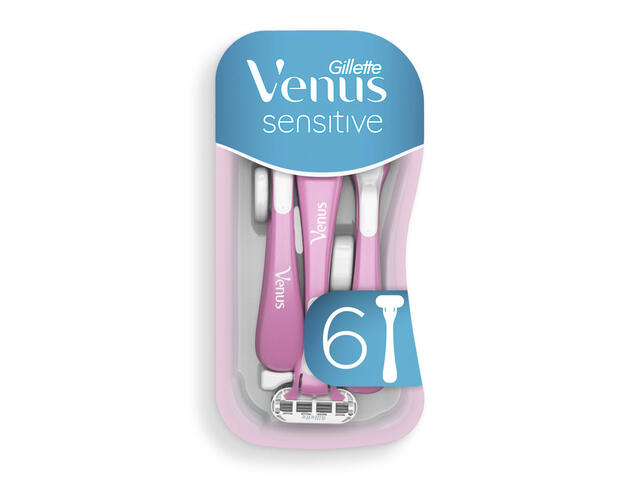 Aparat de ras de unica folosinta Venus Sensitive, 6 buc