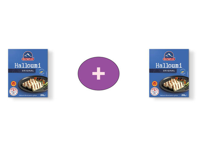 Branza pentru gratar Halloumi DOP Olympus, 2 la pret de 1