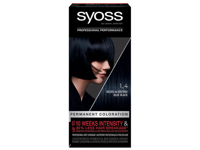 Vopsea de par Syoss color 1-4 negru albastrui