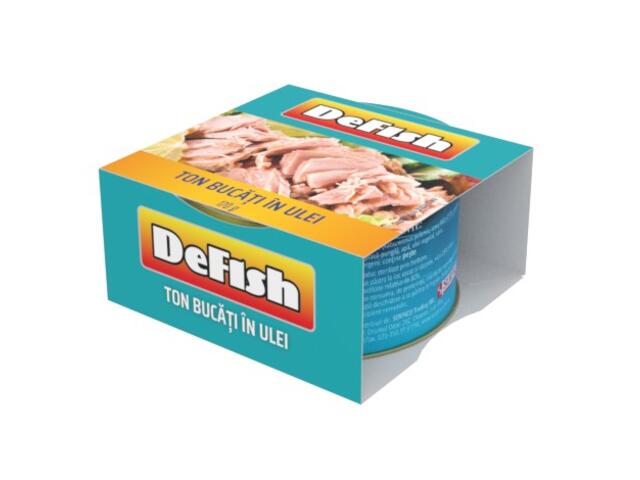 Defish ton bucati in ulei 170g