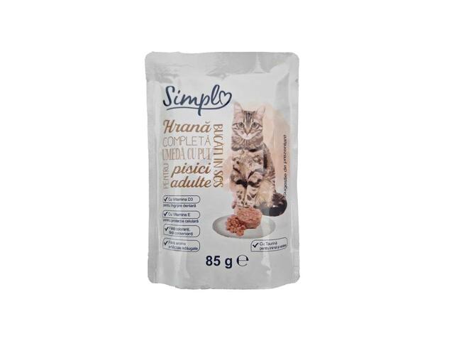 Hrana Umeda Pisici Adult Cu Pui 85G