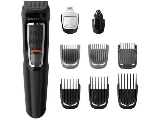 Aparat de tuns 9 in 1 Philips MG3740/15 Multigroom Series 3000, 9 instrumente (Negru)
