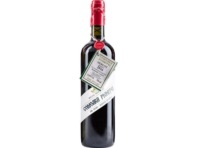 Vin rosu demisec Beciul Domnesc Comoara Pivnitei, Merlot, 0.75 l