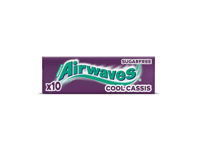 Guma de mestecat cu arome de mentol si coacaze negre Airwaves Cool Cassis, 10 bucati, 14 g