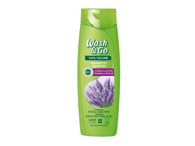 Sampon pentru toate tipurile de par Wash & Go, cu extract de lavanda, 360 ML