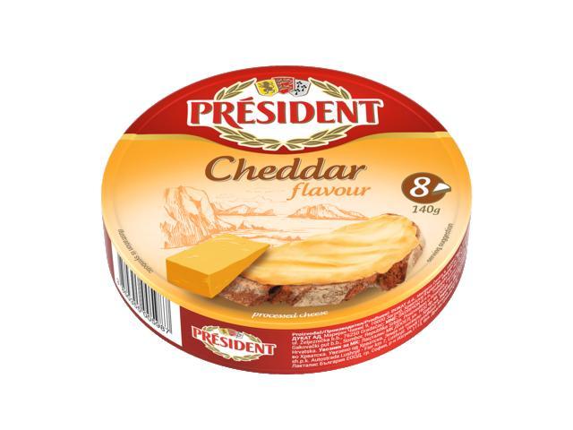 Branza Topita Cheddar 140G, President