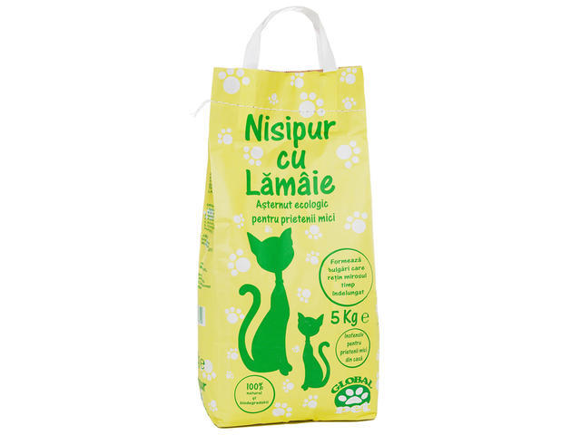 Asternut pentru pisici Nisipur, lamaie, 5 kg