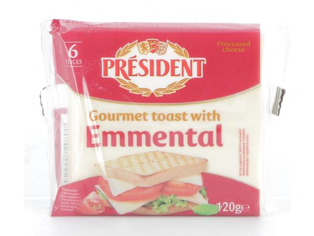 Branza Emmental Felii 120G, President