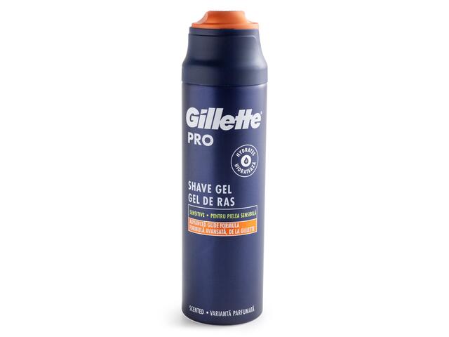 Gel de ras Gillette Pro pentru barbati cu efect de racorire, calmare si hidratare, 200 ML