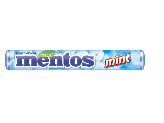 Mentos mint drajeuri gumate 38 g