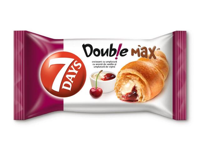 Croissant cu umplutura de vanilie si visine Double 7Days 80 g