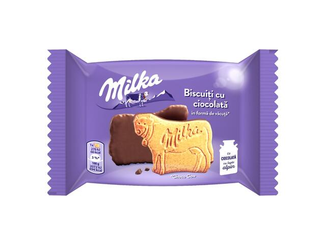 Milka forma de vacuta, biscuiti cu ciocolata 40g