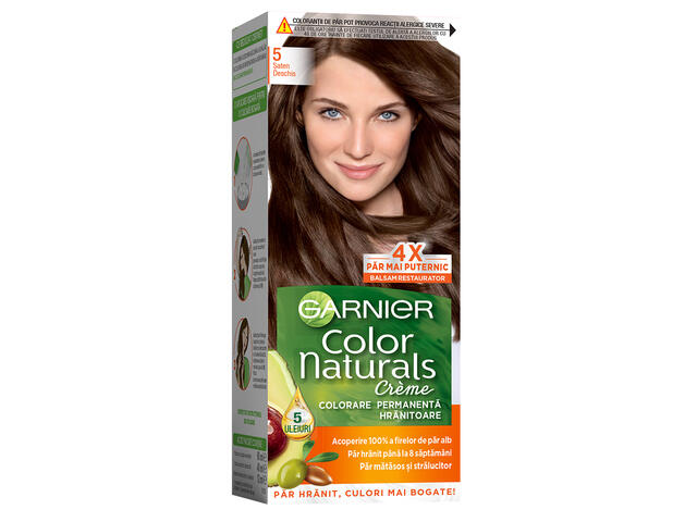 Vopsea De Par Color Naturals Creme 5 - Saten Deschis 100 ML Garnier