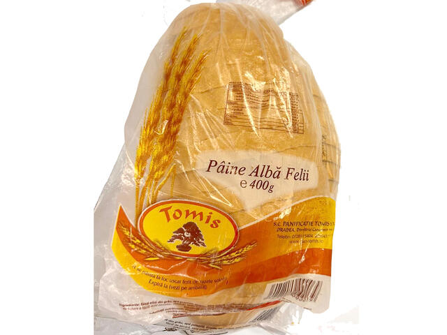 Paine Alba felii 400 g