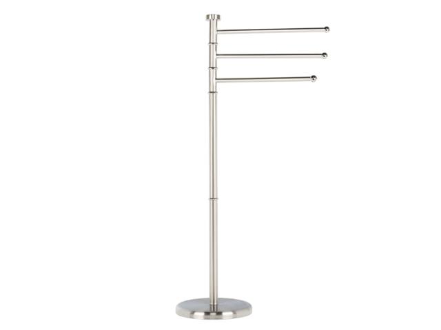 Suport prosop stativ MSV cu 3 brate, otel, crom,  33 x 89 cm