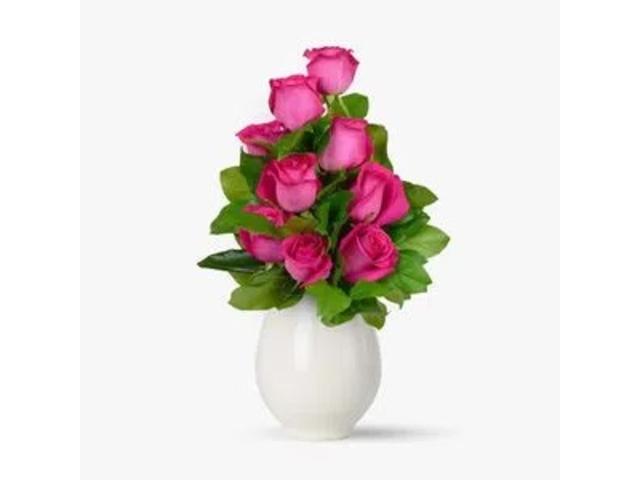 Buchet de 9 trandafiri roz