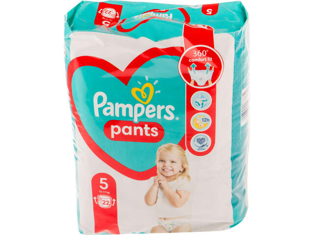 Pampers Pants Scutec copii marimea 5 22 bucati