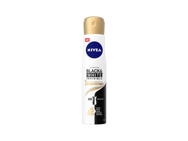 Deodorant Nivea Black & White Invisible Silky Smooth, 250 ML