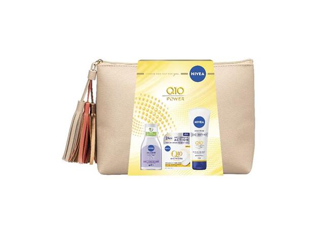 Nivea Q10 crema de fata 50ml + apa micelara 100ml + crema de maini 100ml