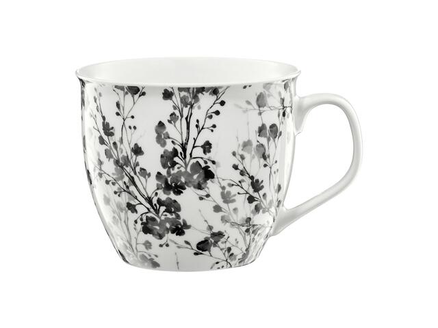 Cana Ambition New Bone China, portelan, 550 ml, Alb cu decor