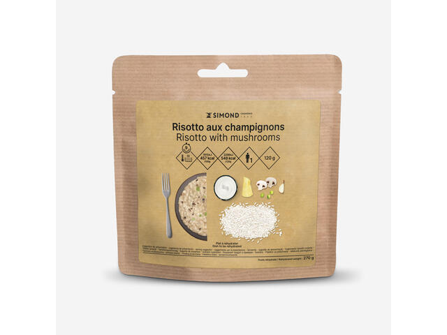 Mâncare vegetariană liofilizată, risotto cu ciuperci 120 g