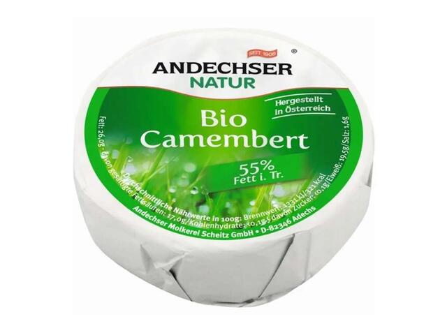 Andechser Natur Bio Camembert Branza de vaca  55% grasime 100 g