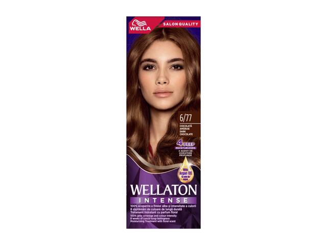 Vopsea de par permanenta Wellaton 6/77 Ciocolata amaruie, 110ML