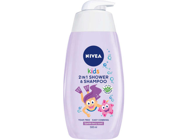 NIVEA sampon si gel de dus 2in1  Berry pentru copii 500ml