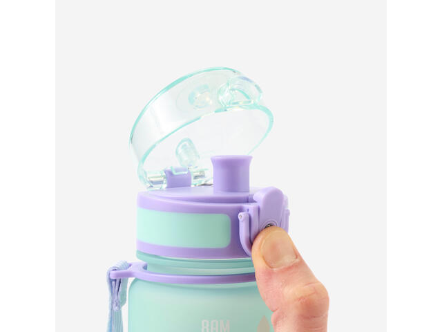 Bidon fitness cu mesaj motivațional 500 ml verde mov