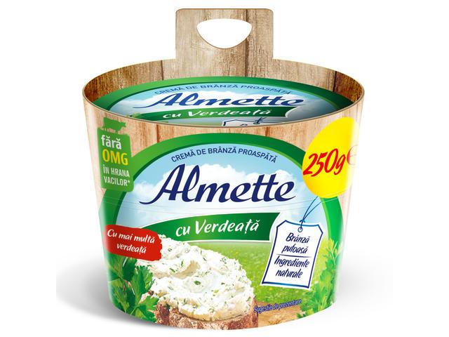 Almette crema de branza proaspata cu verdeata 250 g