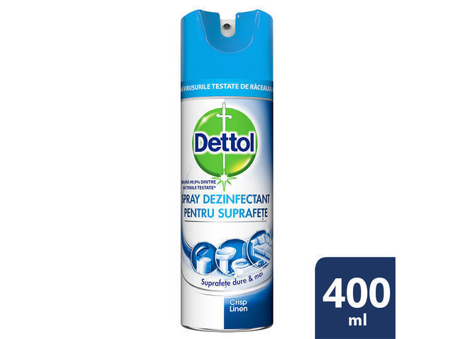 Spray dezinfectant, Dettol Crisp Linen 400 ML