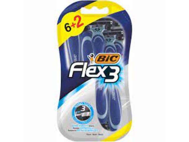 Bic Flex 3 Aparat de ras 3 lame 6+2 bucati