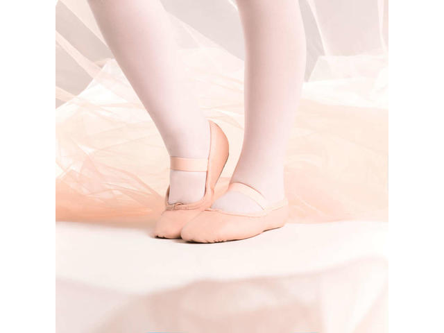 Demi-poante balet piele talpă întreagă mărimile 25-40 roz - 34