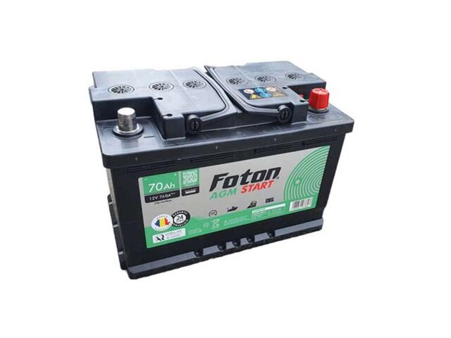 Baterie auto Foton Start AGM, 70 Ah, 760 A